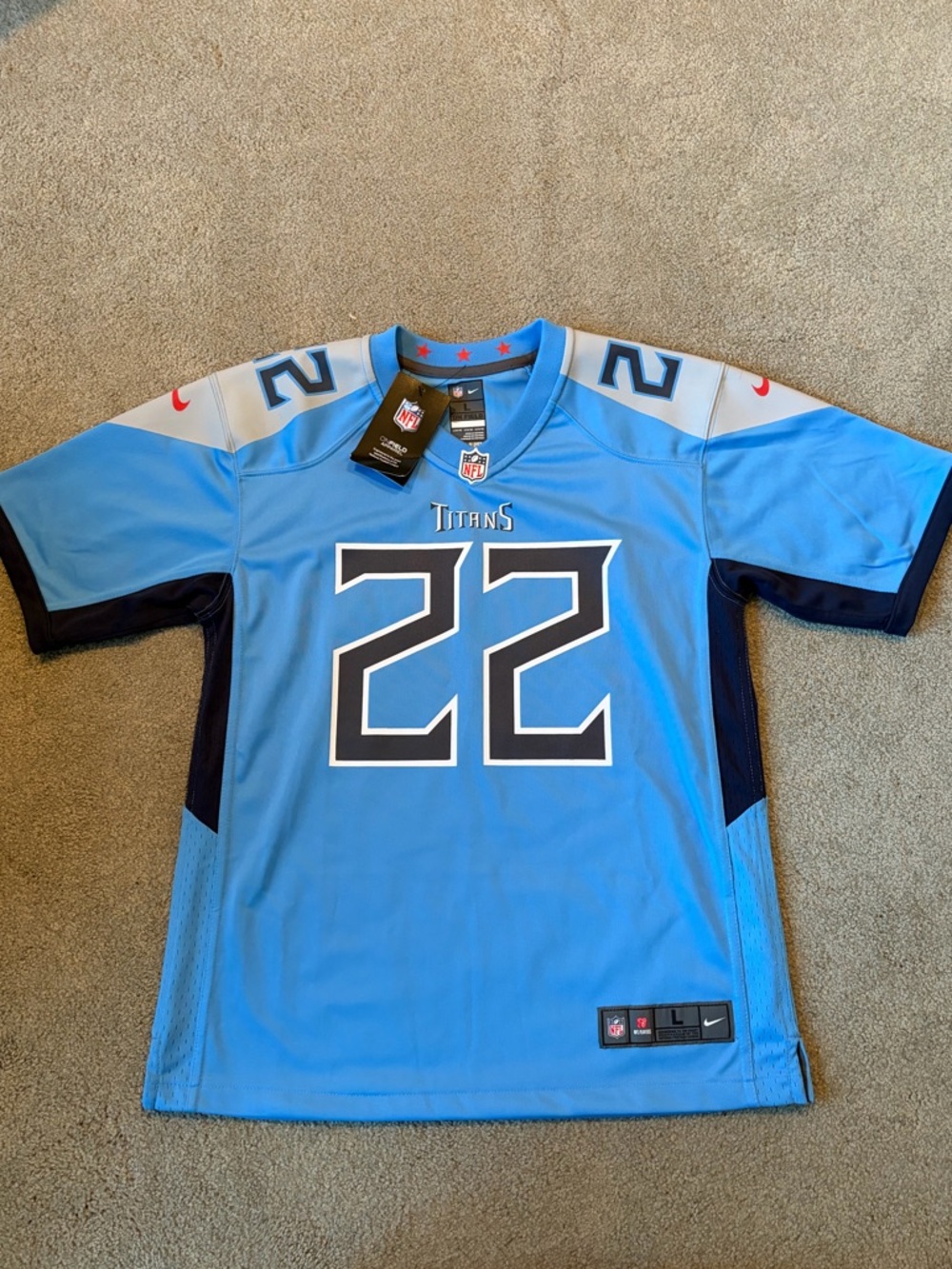Nike NFL Derrick Henry Tennessee Titans Blue Jersey Youth Boys Size L